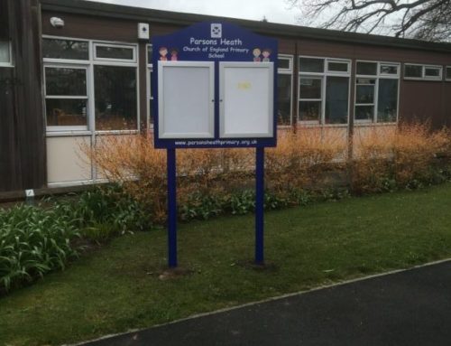 Parsons Heath school noticeboard